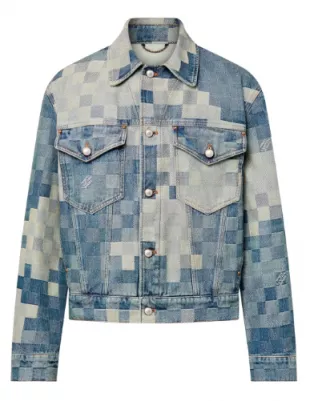 Louis Vuitton - Blue Damier Camo Denim Jacket