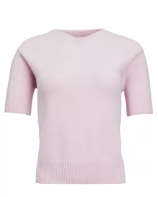 Veronica Short-Sleeve Cashmere Sweater