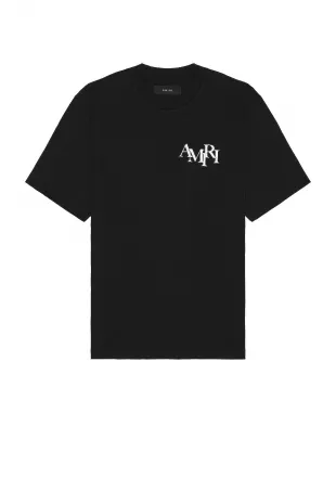 Black Staggered Logo T Shirt