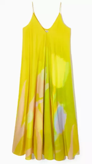 Silk-Blend Printed Maxi Dress