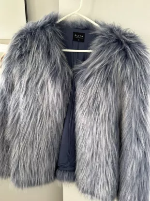 Eliya the Label - Blue Fur Jacket