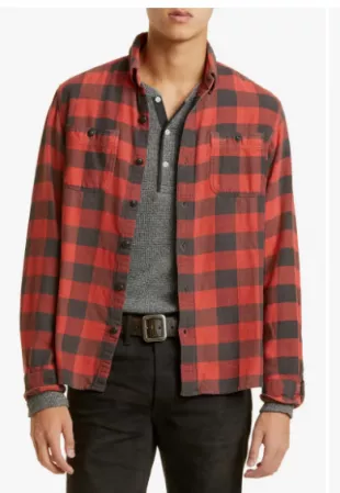 Flannel Button-Up Shirt