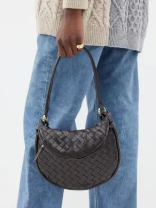 Gemelli Medium Intrecciato-Leather Shoulder Bag