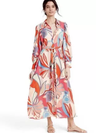 X Target Women XS 70s inspired Maxi floral dress
