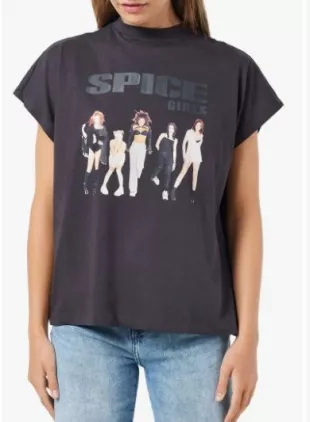 Spice Girls Mock Neck Graphic T-Shirt