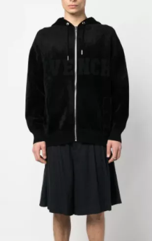 Logo-Print Zip-Up Hoodie