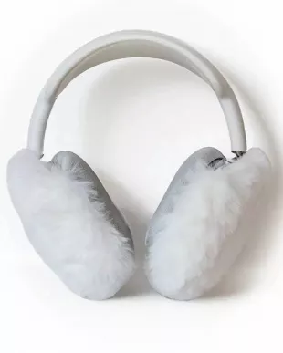 White Fluffy Earmuffs Airpods Max Case
