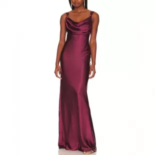 Tate Gown in Wine