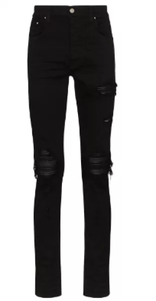 MX1 Distressed-Effect Slim-Fit Jeans