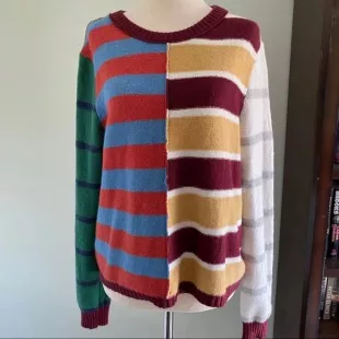 american eagle - Multi Stripe Color Block Sweater