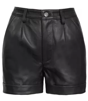 Leather Shorts In Black