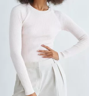 Women's Cream And Pink Jumper