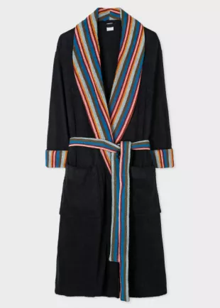 Artist-stripe Cotton Robe