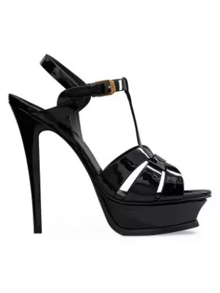 Tribute Platform Sandals In Patent Leather