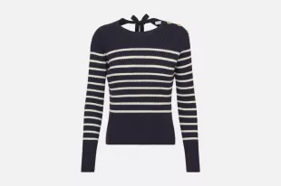 Marinière Open-Back Sweater