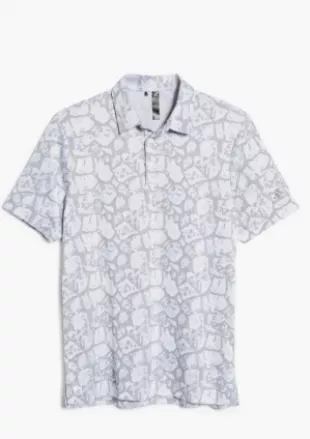 Golf Cobblestone-Print Recycled Content Mens Polo Shirt