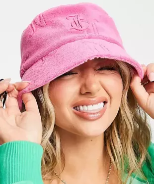 Monogram Jacquard Towelling Bucket Hat In Pink