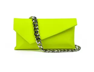 Lime Green Envelope Clutch