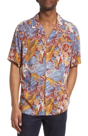 Didcot Rave Floral Short Sleeve Button Up Camp Shirt