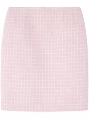 Check Pattern Tweed Mini Skirt