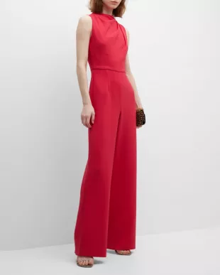Corrine High-Neck Sleeveless Jumpsuit
