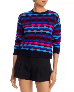 Cashmere Multi Scallop Cashmere Sweater