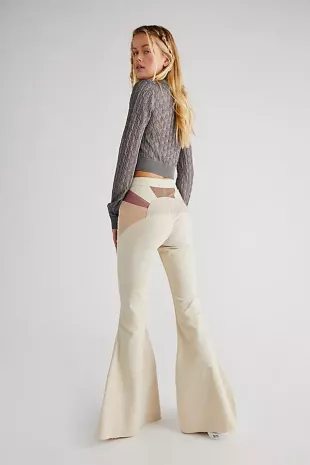 Ray of Sunshine Cord Flare Jeans Pants