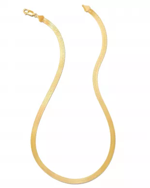 Wide Herringbone Chain Necklace