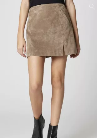 Leather Suede Mini Skirt