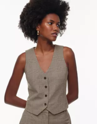Deniro Vest In Brett Hms Beige/Black