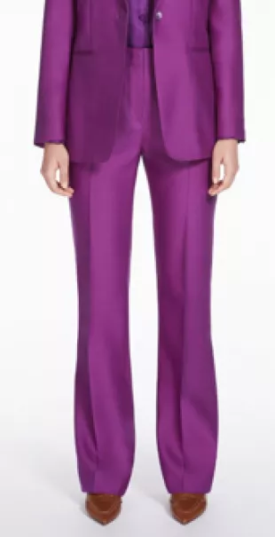 Wool and Silk Double Fabric Trousers