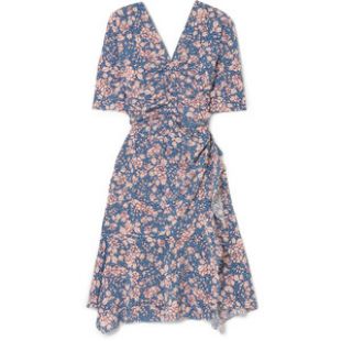 Isabel Marant Brodie floral print stretch silk crepe dress