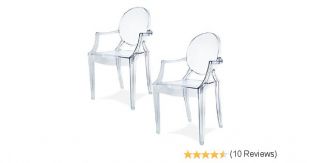 Damiware Lot de 2 Plexiglas Acrylique Ghost Chair Accoudoir Chaise Spirit Transparant. Illustration en Transparent (Transparant)