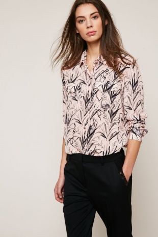 Chemise en soie imprimée