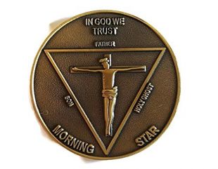 Lucifer Morningstar Bronze-Tone Inspired Pentecostal Round Metal Coin