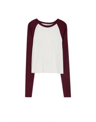 T shirt manches longues contraste