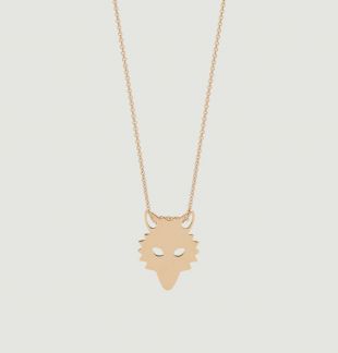 Collier Mini Wolf Ginette NY Or Rose  L'Exception