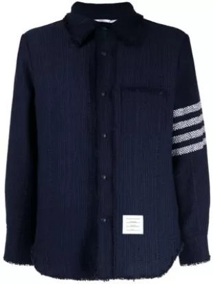 4-Bar Stripe Shirt Jacket