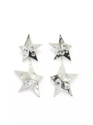 Crystal-embellished Star Drop Earrings