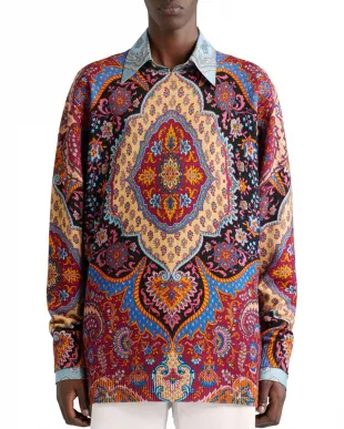 Men's Multicolor Paisley Sweater