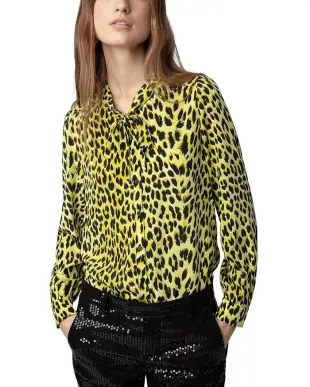 Taos Animal Print Silk Top