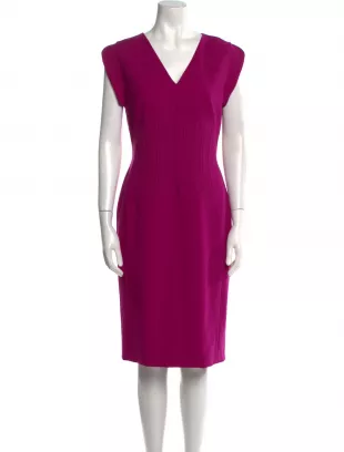 Virgin Wool Knee Length Dress