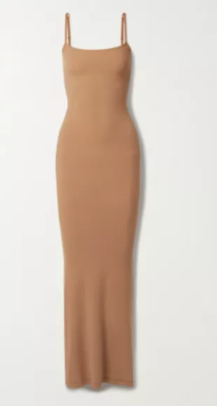 Skims Soft Lounge Ribbed Stretch-Modal Slip Dress worn by Ally