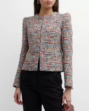 Multicolor Tweed Short Jacket