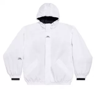 White 3B Sports Icon Hooded Ski Jacket