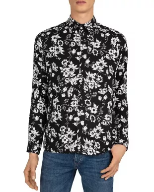 Midnight Bouquet Floral-Print Shirt