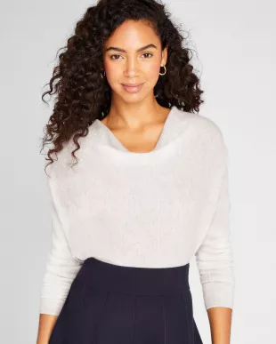 Elisabeth Williams® Cashmere-Like Cowl Neck Sweater