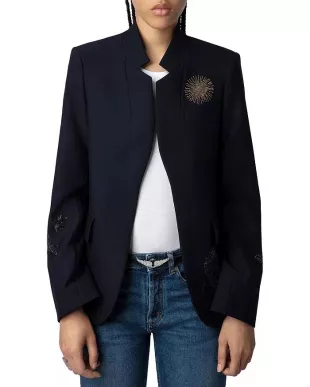 Beaded Trim Blazer