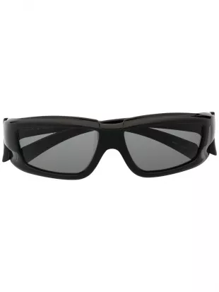 Rectangular-Framed Sunglasses