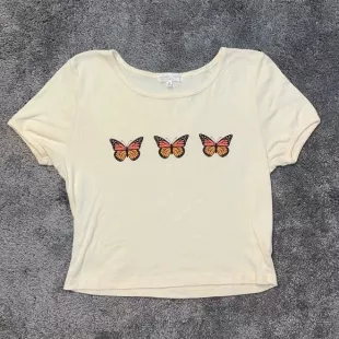 Truly Madly Deeply - Butterfly Cropped Tee